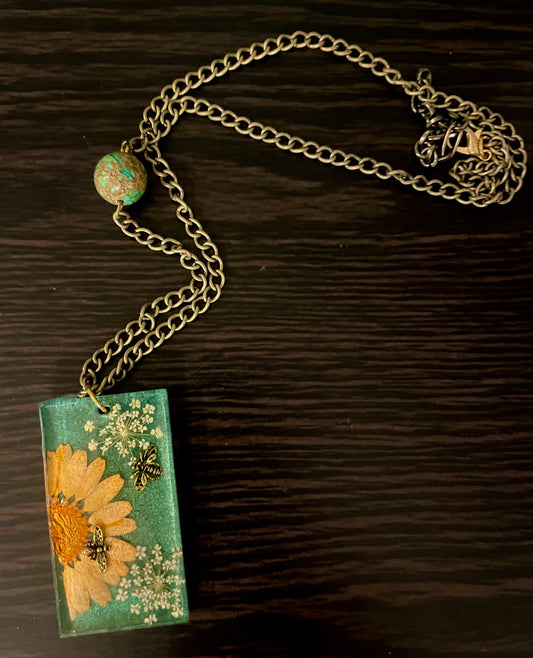 Green Resin Necklace