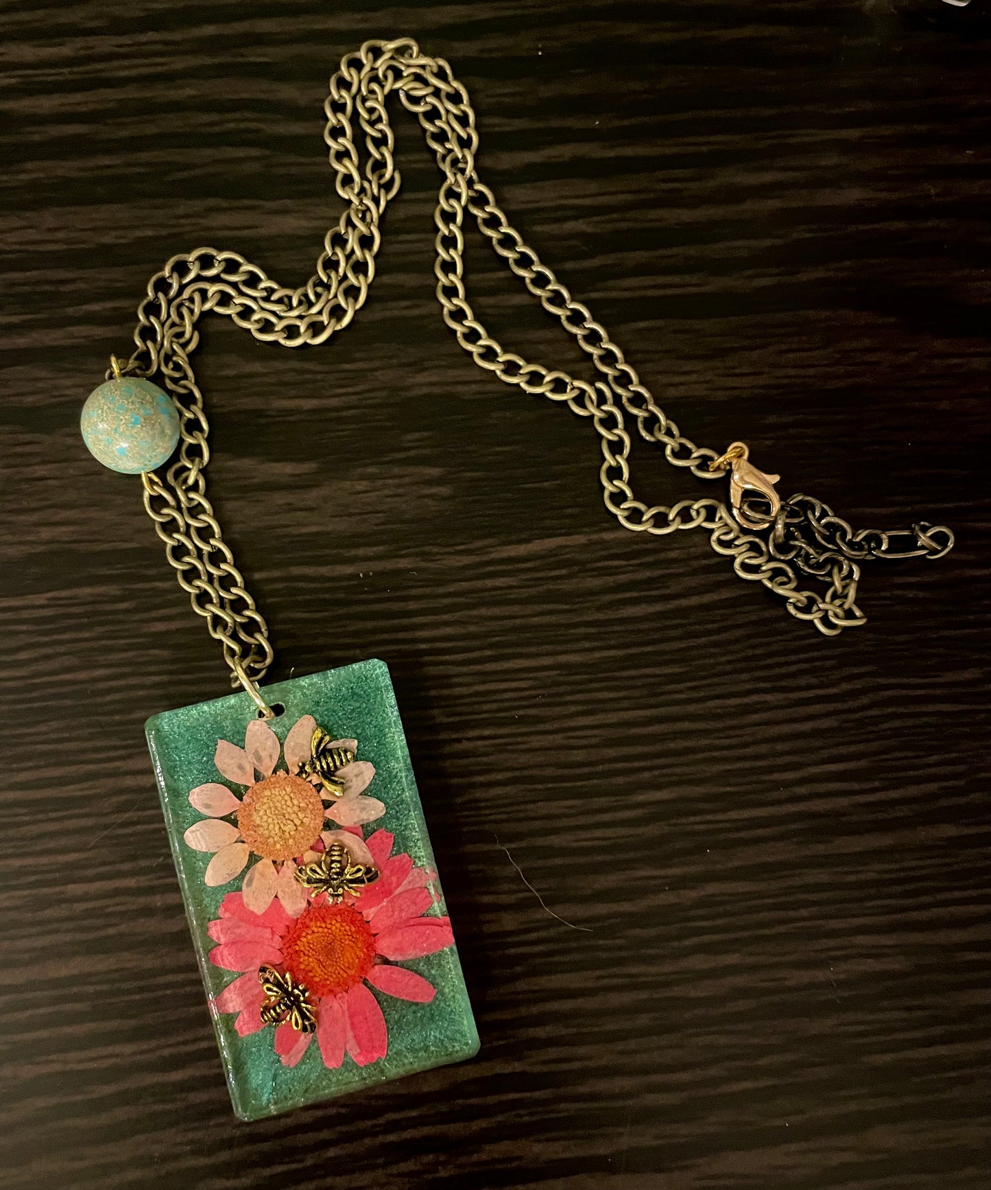 Green Resin Necklace