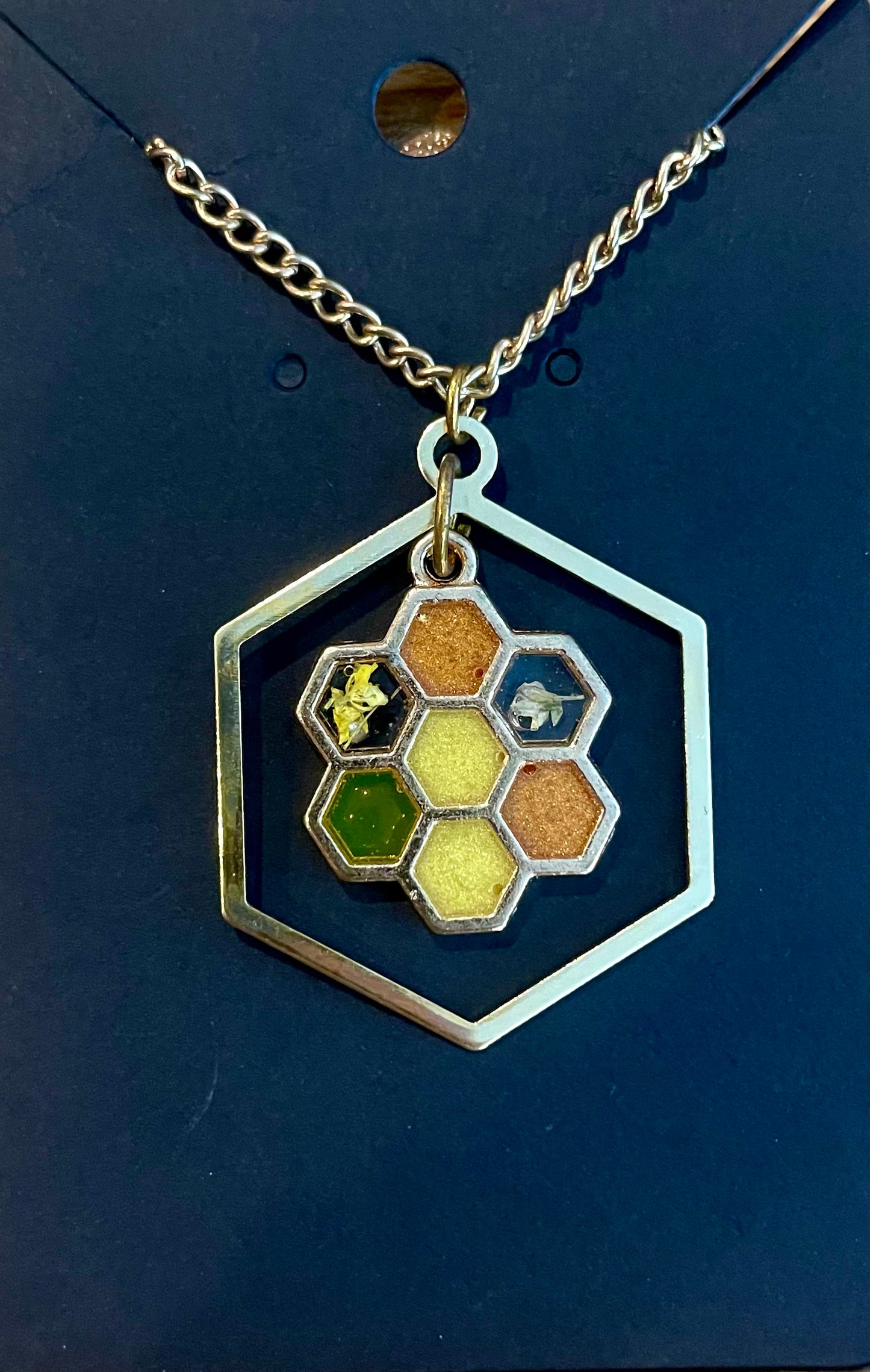 Honeycomb Framed Necklace