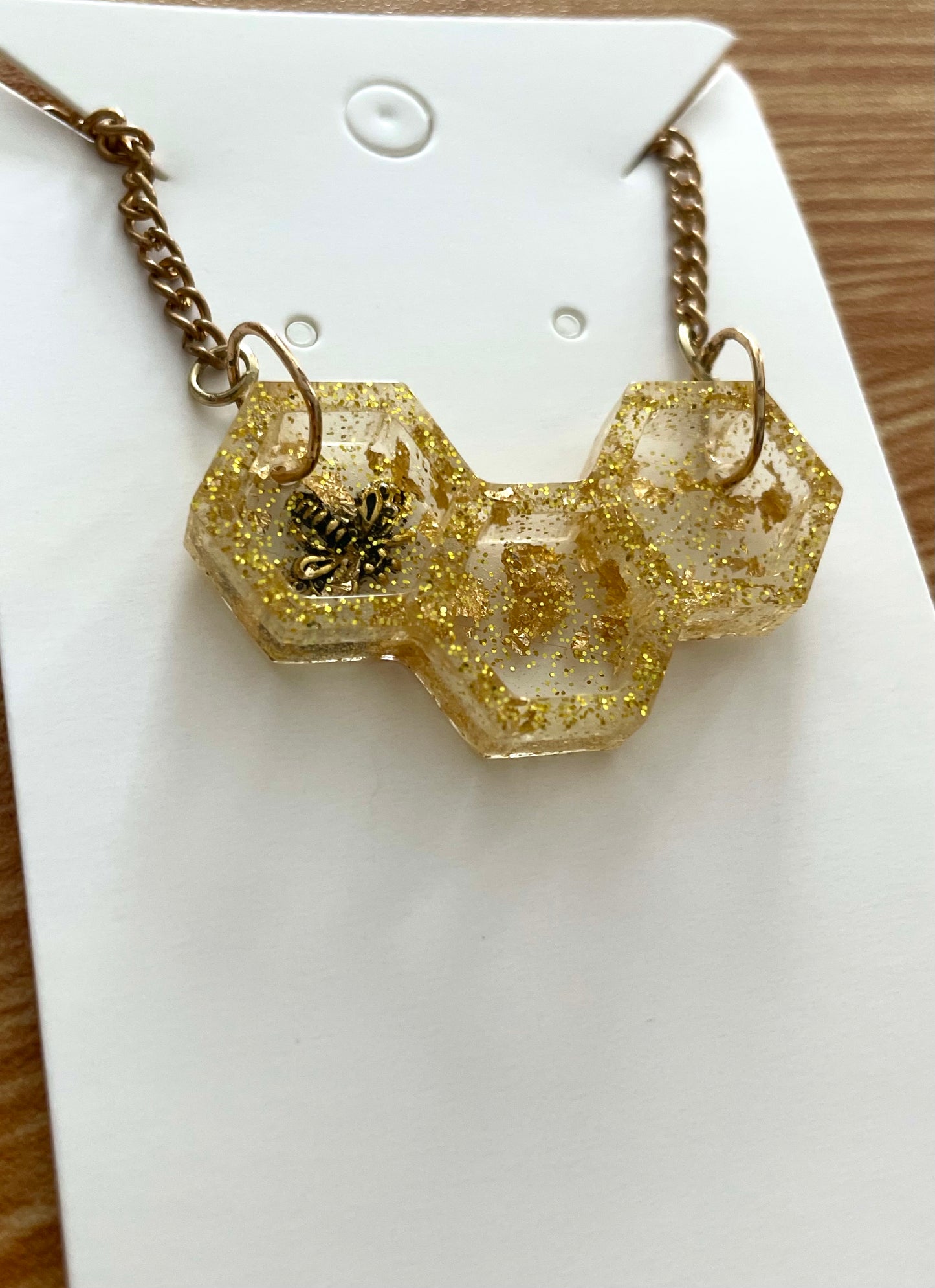 Resin Honeycomb Necklace