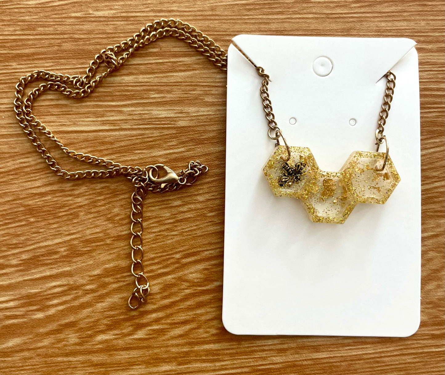 Resin Honeycomb Necklace