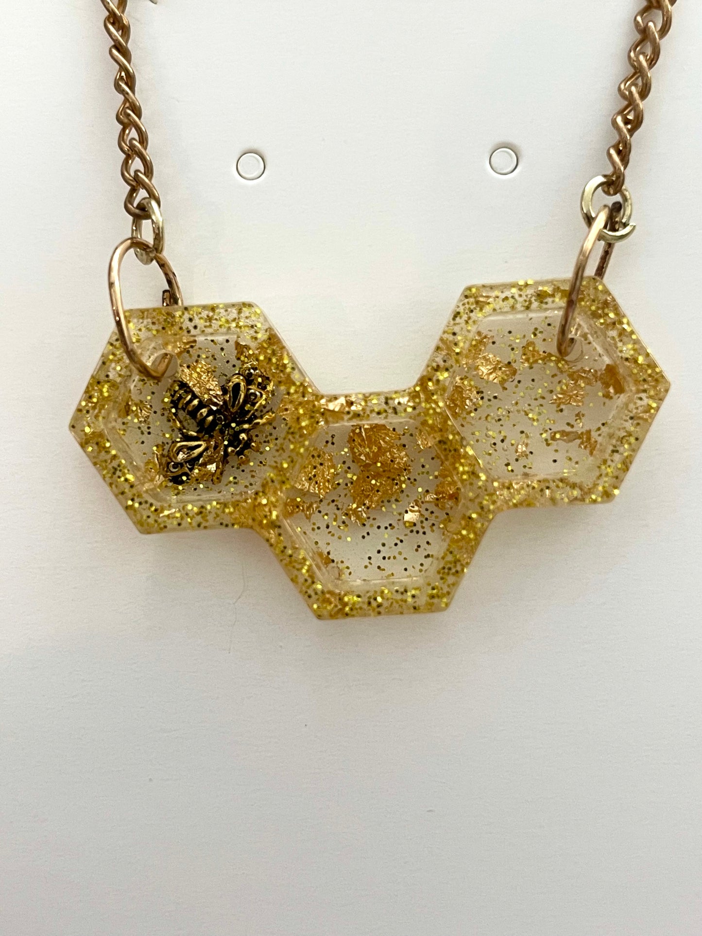 Resin Honeycomb Necklace