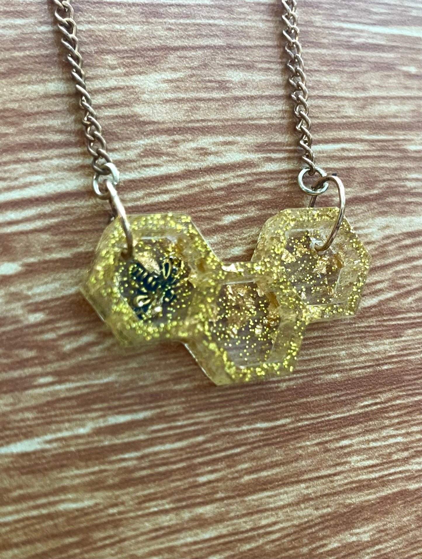 Resin Honeycomb Necklace