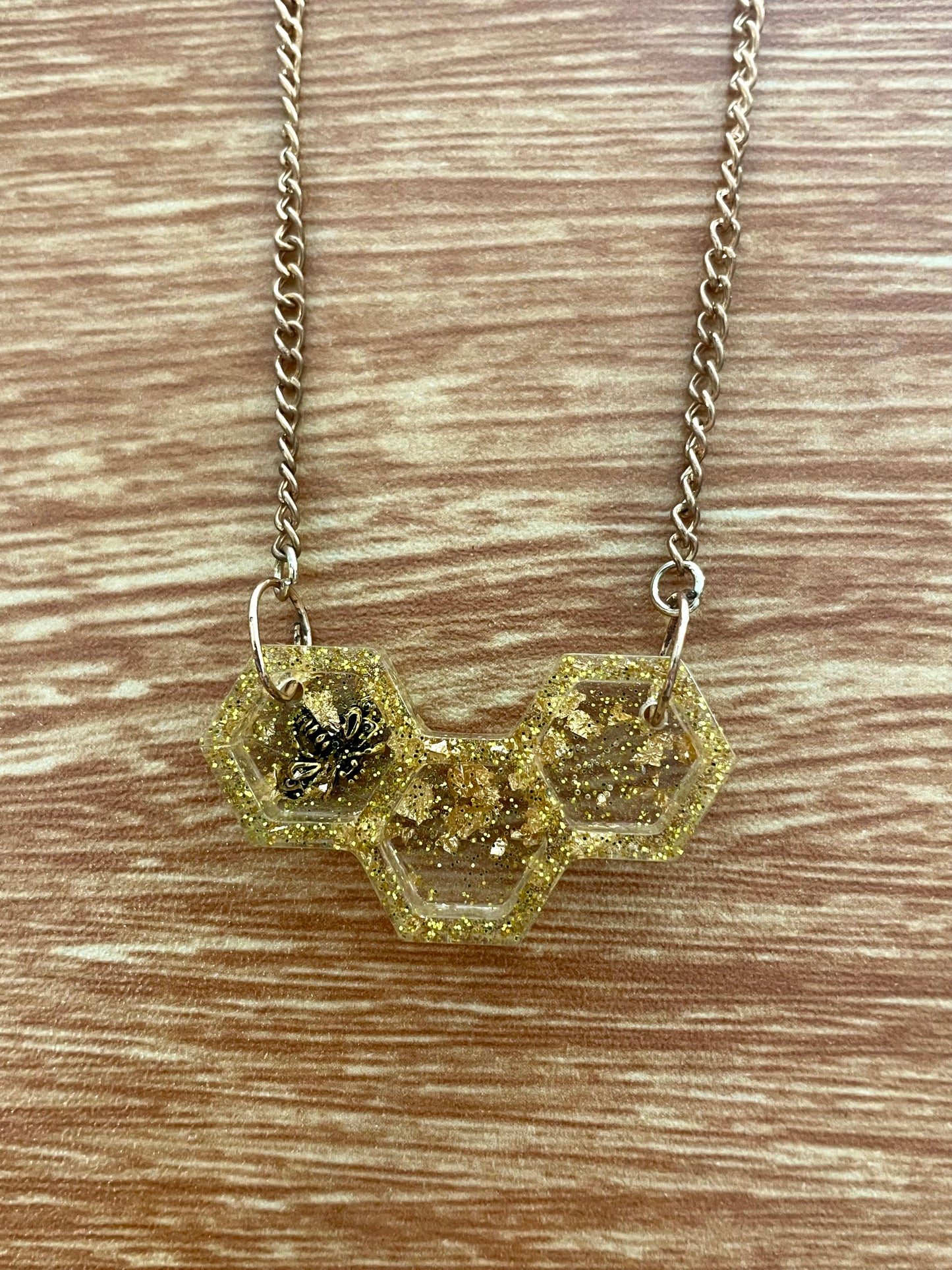 Resin Honeycomb Necklace